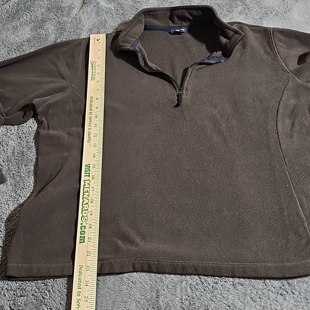 Land's End Pull Over Fleece 1/4 Zip Thermacheck Brown Size XL 18-20 - Picture 6 of 6
